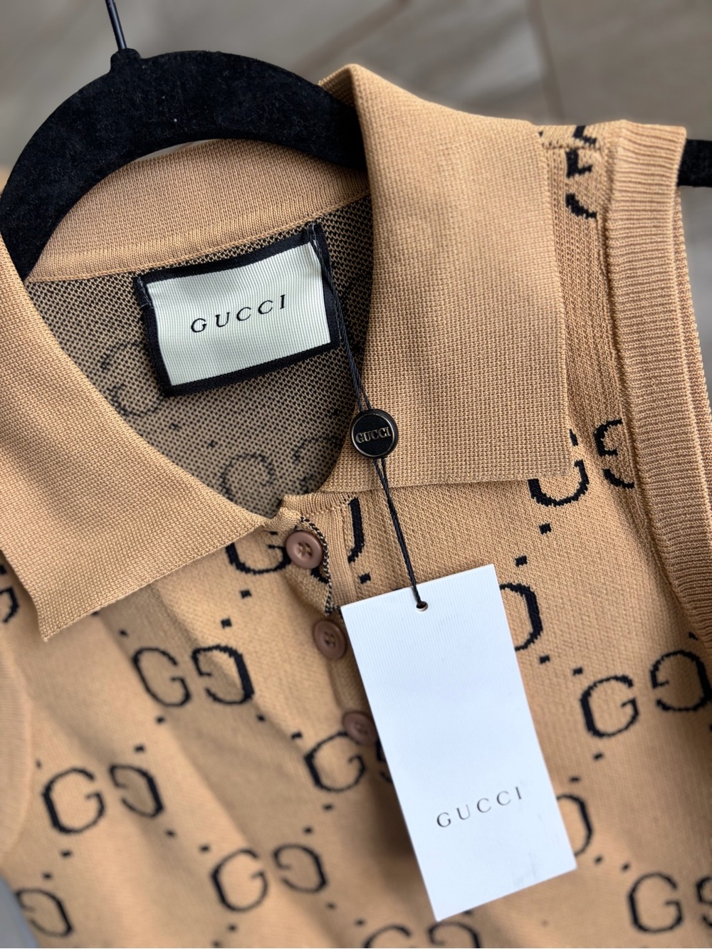 GG sleeveless knit polo shirt - Picture 4 of 8